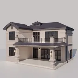 Modern classic villa exterior