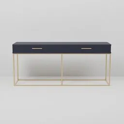 Brass Navy Side Walk Console Table
