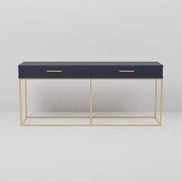 Brass Navy Side Walk Console Table