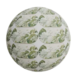 Tropical arch framing wallpaper