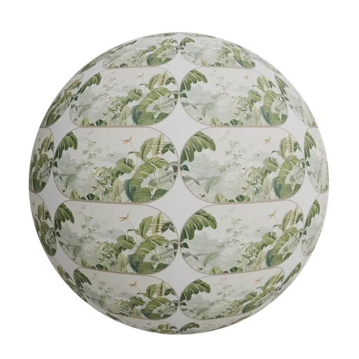 Tropical arch framing wallpaper