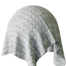 White Knitted Fabric