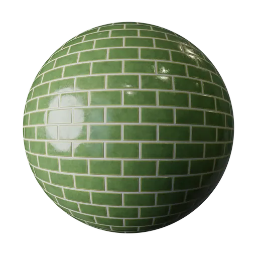Japanese Sap Green Tile 100x50mm