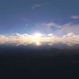 Sun, clouds, water