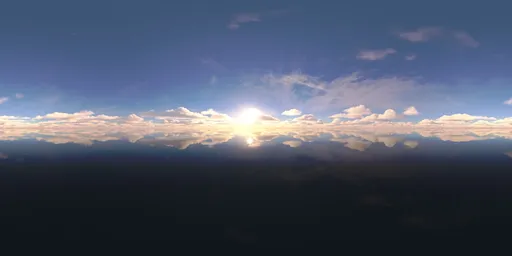 Sun, clouds, water