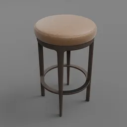 Ligne Swivel Fabric Bar Stool