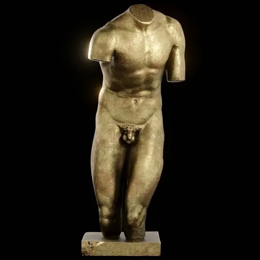 statue of Brass-valentini-torso