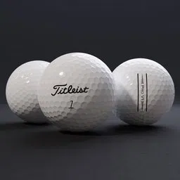 Detailed 3D golf ball model for Blender with textures and normal map, suitable for both high and low poly use.