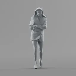 Lowpoly Female Walking