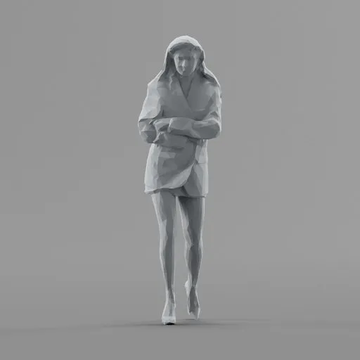 Lowpoly Female Walking