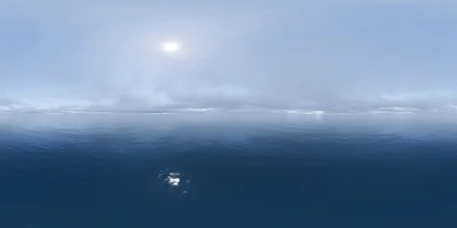 Blue Sea Cloudy Sky