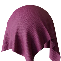 High-resolution pink fabric PBR texture for 3D modeling in Blender and other software.