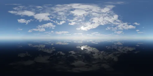 Puffy Cloudy Sunny Sky