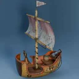 Abandoned Stylized Boat