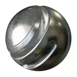 Silver scratched metal