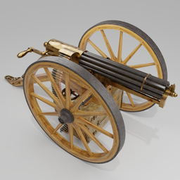 30-cal gatling gun | FREE Historical Weapons models | BlenderKit