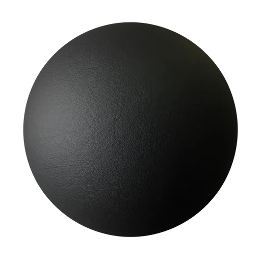 Matte black leather