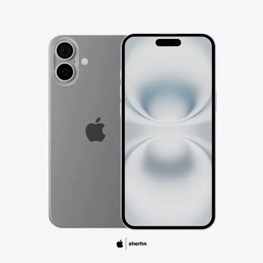Detailed 3D model showcasing the sleek design of a white modern smartphone with dual camera setup for Blender rendering.