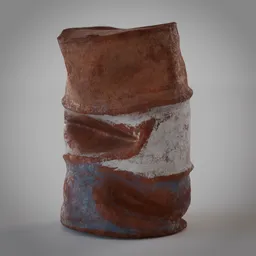 Crushed Rusted Barrel