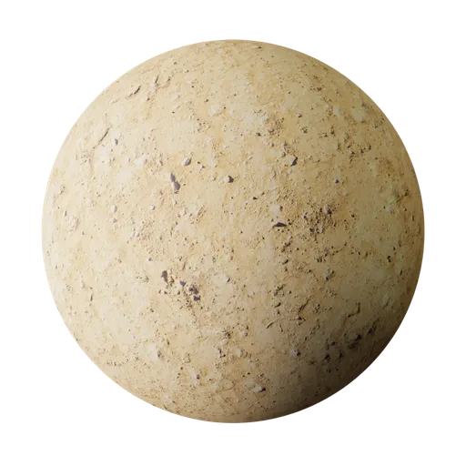 PBR Sand Floor material with realistic dirty texture for 3D environment modeling in Blender and other applications.