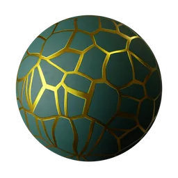 Teal  Gold Kintsugi