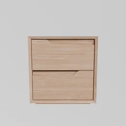 Minimalist wooden nightstand