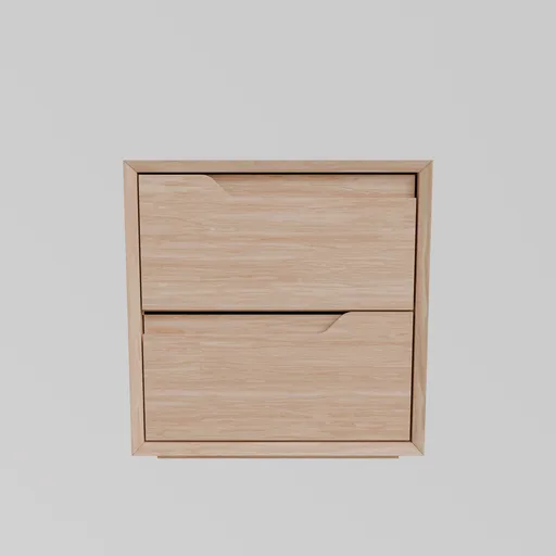 Minimalist wooden nightstand