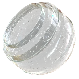 Highly detailed cracked crystal shader for 3D models, single-node procedural PBR material for Blender rendering.