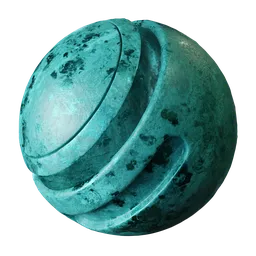 Cyan Aged Metal