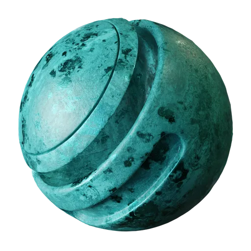 Cyan Aged Metal