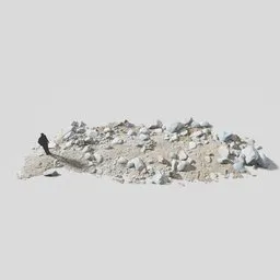 "River Stone Module PBR Scan 01 - 3D model for Blender 3D. Ideal for adding realistic environment elements to river or sea shore scenes. Features a pile of rocks with ambient occlusion and photorealistic details."