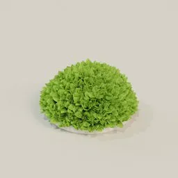 Lush green 3D modeled decorative indoor plant suitable for Blender rendering.