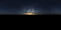 Cloudy sky with low sun