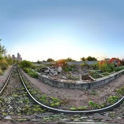 Sunset Bluesky Old Train Station