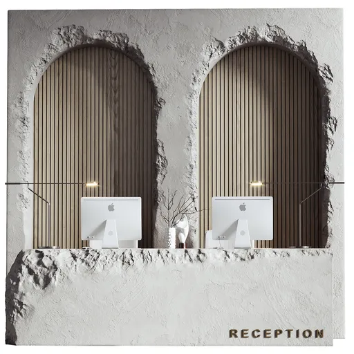 Modern Cement Reception Desk