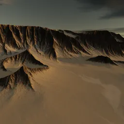 Detailed 3D snow-covered mountain terrain model, compatible with Blender for digital rendering.