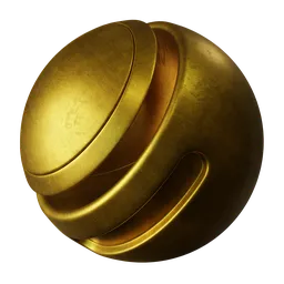 Brushed gold used metal