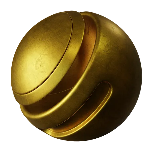 Brushed gold used metal
