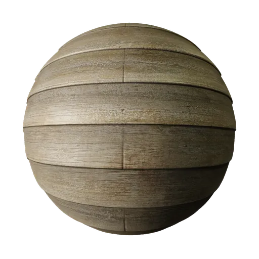 High-resolution 2K PBR weathered wood siding texture for 3D modeling and rendering in Blender with realistic displacement mapping.