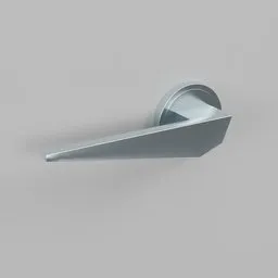 Modern Sculpted Silver Door Handle