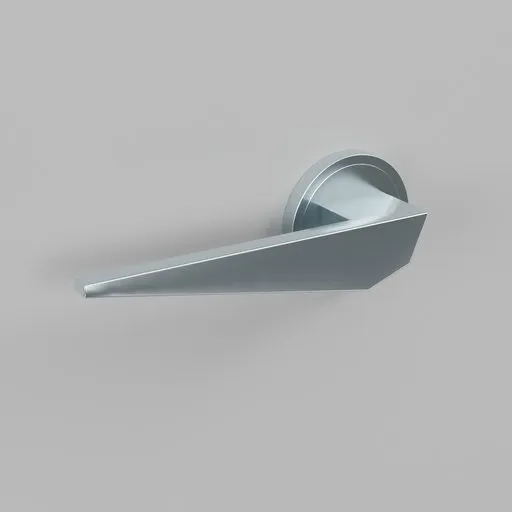 Modern Sculpted Silver Door Handle