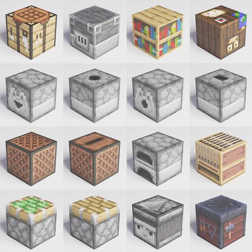 BlenderKit Download the Minecraft Decorative Blocks model