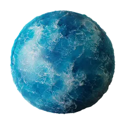 Ocean water with waves and foam