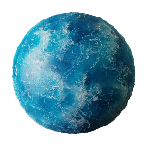 Ocean water with waves and foam
