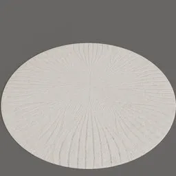 Round embossed flower carpet