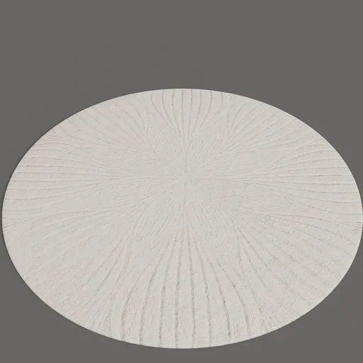 Round embossed flower carpet