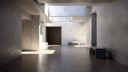 Brutalist Concrete Corridor