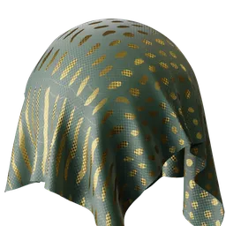 Forest Silk and Gold Brocade