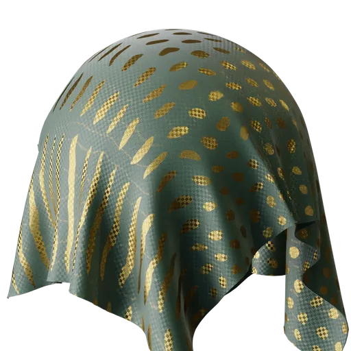 Forest Silk and Gold Brocade