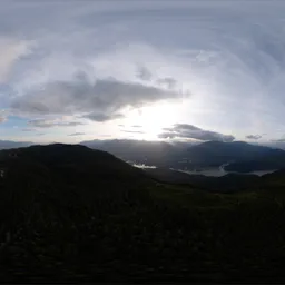 Dramatic Cloudy Sunset Aerial Landscape